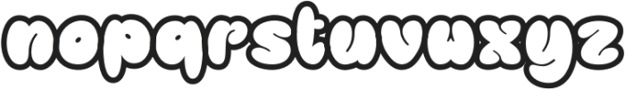 Playful Bubble Outline otf (400) Font LOWERCASE