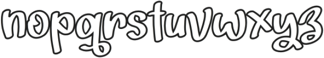 Playful Outline otf (400) Font LOWERCASE