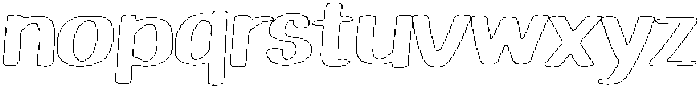 Playfun Circular Outline Italic otf (400) Font LOWERCASE
