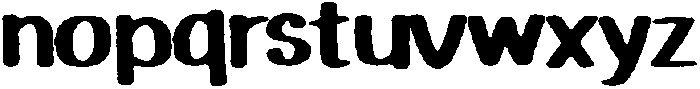 Playfun Rounded Eroded otf (400) Font LOWERCASE