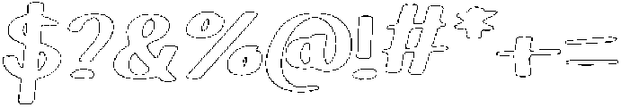 Playfun Rounded Outline Italic otf (400) Font OTHER CHARS