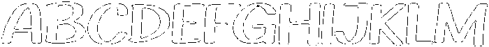 Playfun Rounded Outline Italic otf (400) Font UPPERCASE