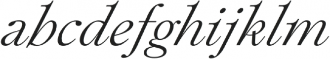 Plethora Light Italic otf (300) Font LOWERCASE