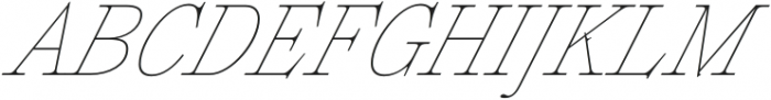 Plethora Thin Italic otf (100) Font UPPERCASE