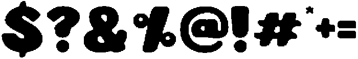 Plump Chunk Regular otf (400) Font OTHER CHARS