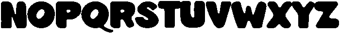 Plump Chunk Regular otf (400) Font UPPERCASE