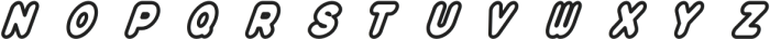 Plump-Ish Bold Italic otf (700) Font UPPERCASE