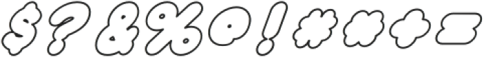 Plump-Ish Regular Italic otf (400) Font OTHER CHARS