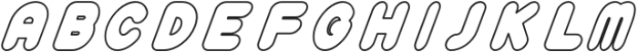 Plump-Ish Regular Italic otf (400) Font UPPERCASE