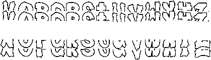 Plump Stacked Monogram otf (400) Font LOWERCASE