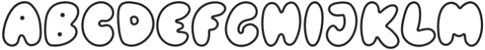 Plumpy Outlined otf (400) Font LOWERCASE