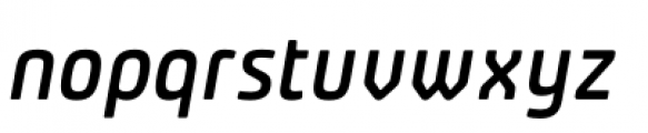 Plau Medium Italic Font LOWERCASE