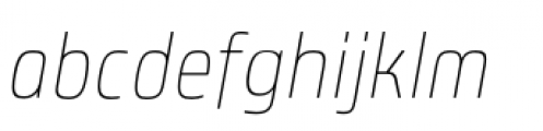 Plau Thin Italic Font LOWERCASE