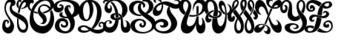 Plush Monograms Stencil Font UPPERCASE