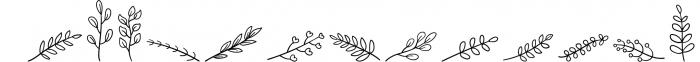 Plant Doodles - Dingbats Font Font UPPERCASE