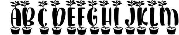 Plant Factory font and monogram 7 Font UPPERCASE