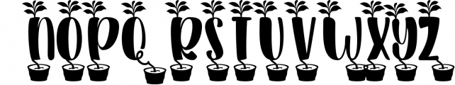 Plant Factory font and monogram 7 Font LOWERCASE