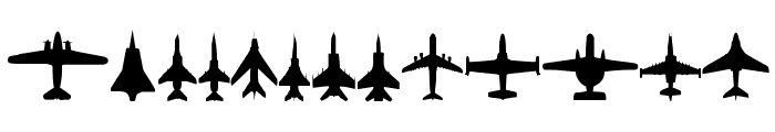 Planes-T-Modern Font LOWERCASE