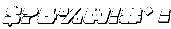 Planet Joust 3D Italic Font OTHER CHARS