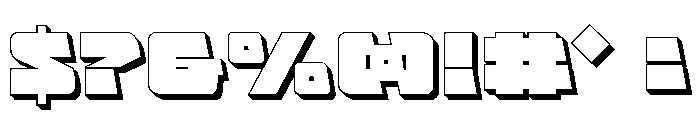 Planet Joust 3D Font OTHER CHARS
