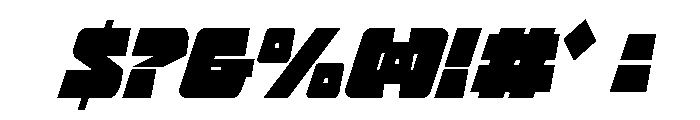 Planet Joust Condensed Italic Font OTHER CHARS