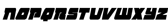 Planet Joust Condensed Italic Font UPPERCASE