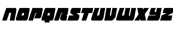 Planet Joust Condensed Italic Font LOWERCASE