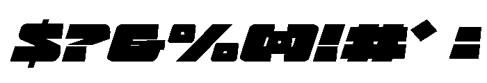 Planet Joust Expanded Italic Font OTHER CHARS
