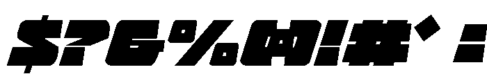 Planet Joust Italic Font OTHER CHARS