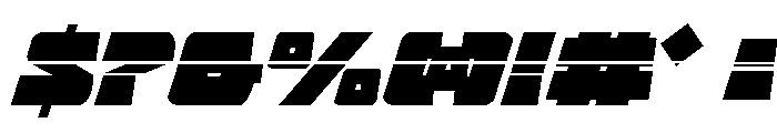 Planet Joust Laser Italic Font OTHER CHARS