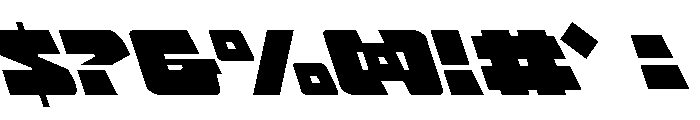Planet Joust Light Leftalic Font OTHER CHARS