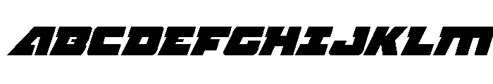 Planet Joust Light Super-Ital Font UPPERCASE