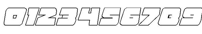 Planet Joust Outline Italic Font OTHER CHARS