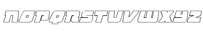 Planet Joust Outline Italic Font UPPERCASE