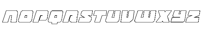 Planet Joust Outline Italic Font LOWERCASE