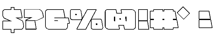 Planet Joust Outline Font OTHER CHARS