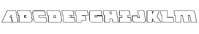 Planet Joust Outline Font UPPERCASE
