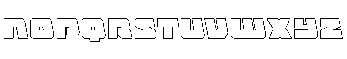 Planet Joust Outline Font LOWERCASE