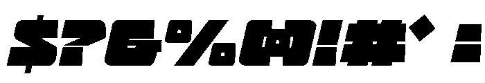 Planet Joust Semi-Italic Font OTHER CHARS