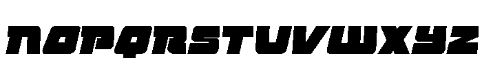 Planet Joust Semi-Italic Font UPPERCASE
