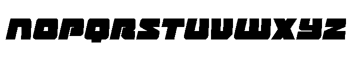 Planet Joust Semi-Italic Font LOWERCASE
