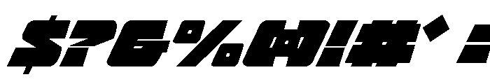 Planet Joust Super-Italic Font OTHER CHARS