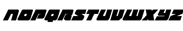 Planet Joust Super-Italic Font LOWERCASE