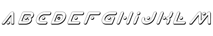 Planet X Shadow Italic Font LOWERCASE