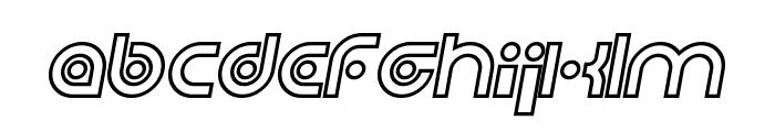 Planetary Orbiter Outline Bold Italic Font LOWERCASE