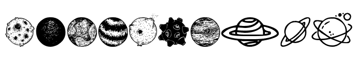 Planets Font OTHER CHARS