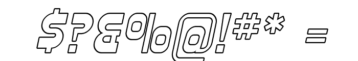 Plasmatica Outline Italic Font OTHER CHARS