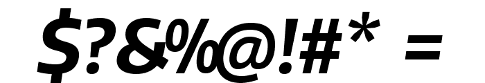Plata Sans Bold Italic Font OTHER CHARS