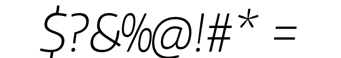 Plata Sans ExtraLight Italic Font OTHER CHARS