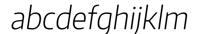 Plata Sans ExtraLight Italic Font LOWERCASE